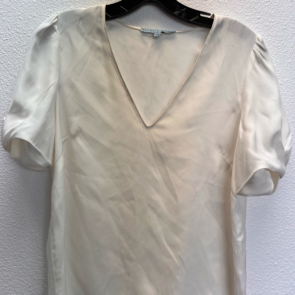 Antonio Melani White Silk Top